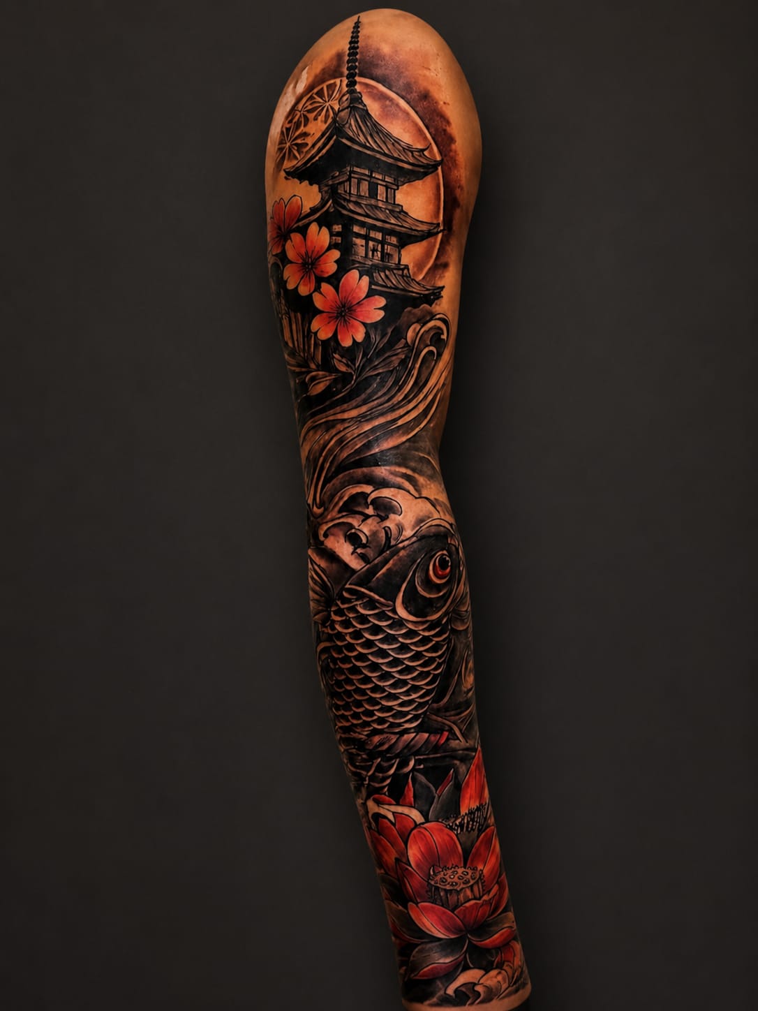 Custom Japanese Realism Tattoo Design