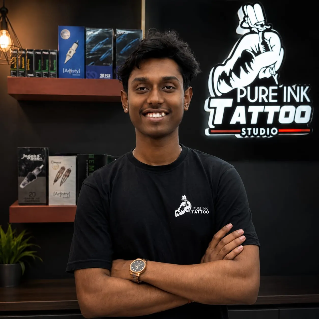 Tattoo artist Kaushik Das portrait